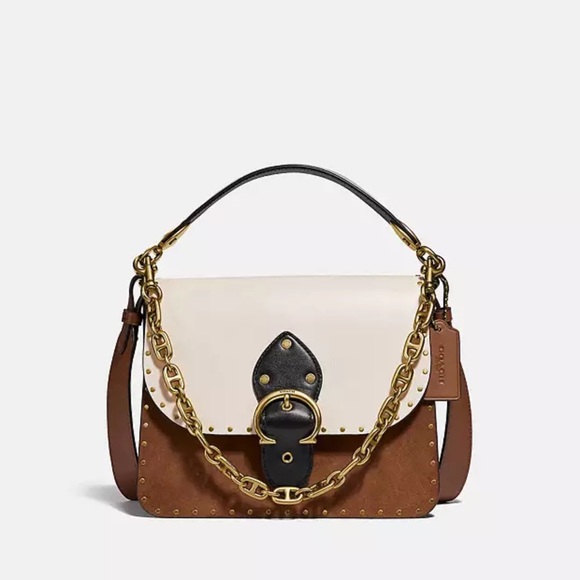 Beat Shoulder Bag In Colorblock With Rivets - Picture 7 of 7